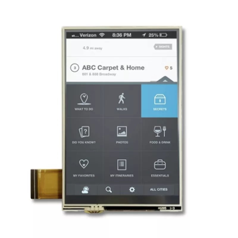 3.5 '' 320x480 Resistive Touch TFT -modul