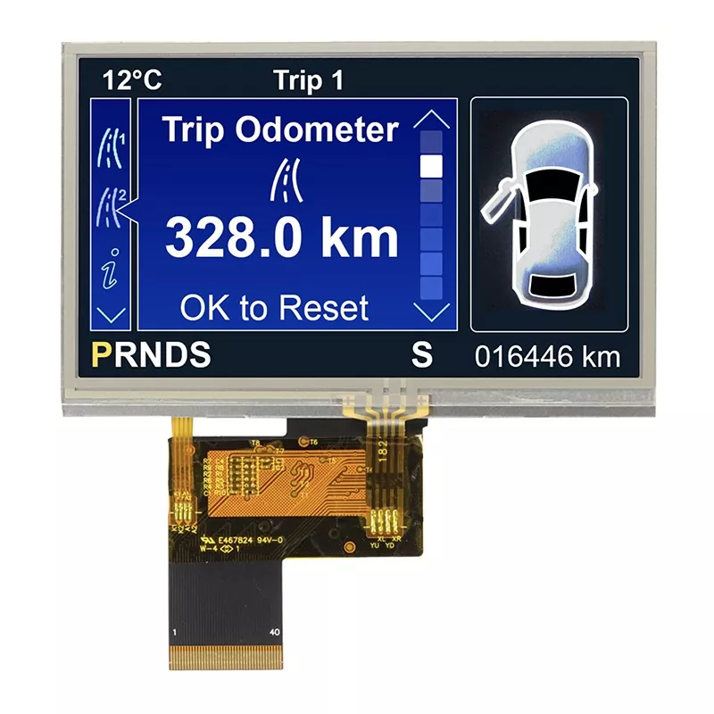 4,3 tommer 480x272 Resistive Touch TFT -modul